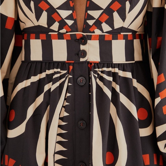 Farm Rio Coconut Grove Puff-Sleeve V-Neck Maxi Dress - Picture 4 of 16